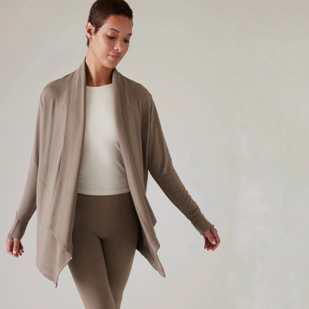 Athleta | Pranayama Restore‎ Wrap Open Front Cardigan Size S